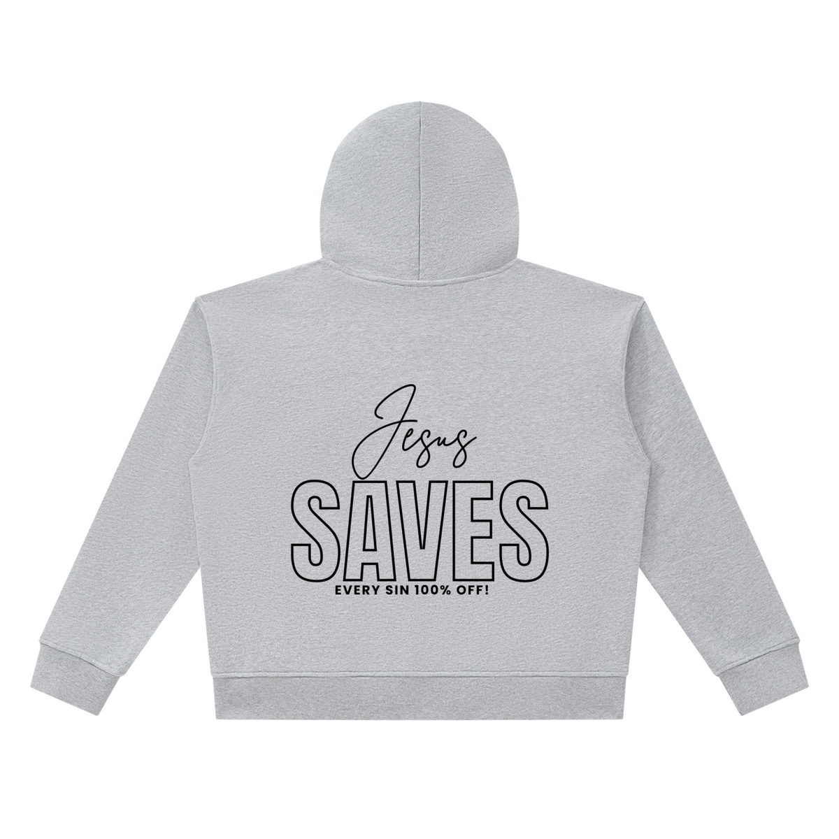 Jesus Saves Unisex Heavyweight Full Zip Boxy Hoodie